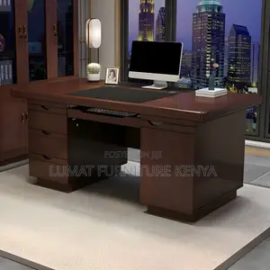 Executive Workstation Desk – With Side Drawers Door