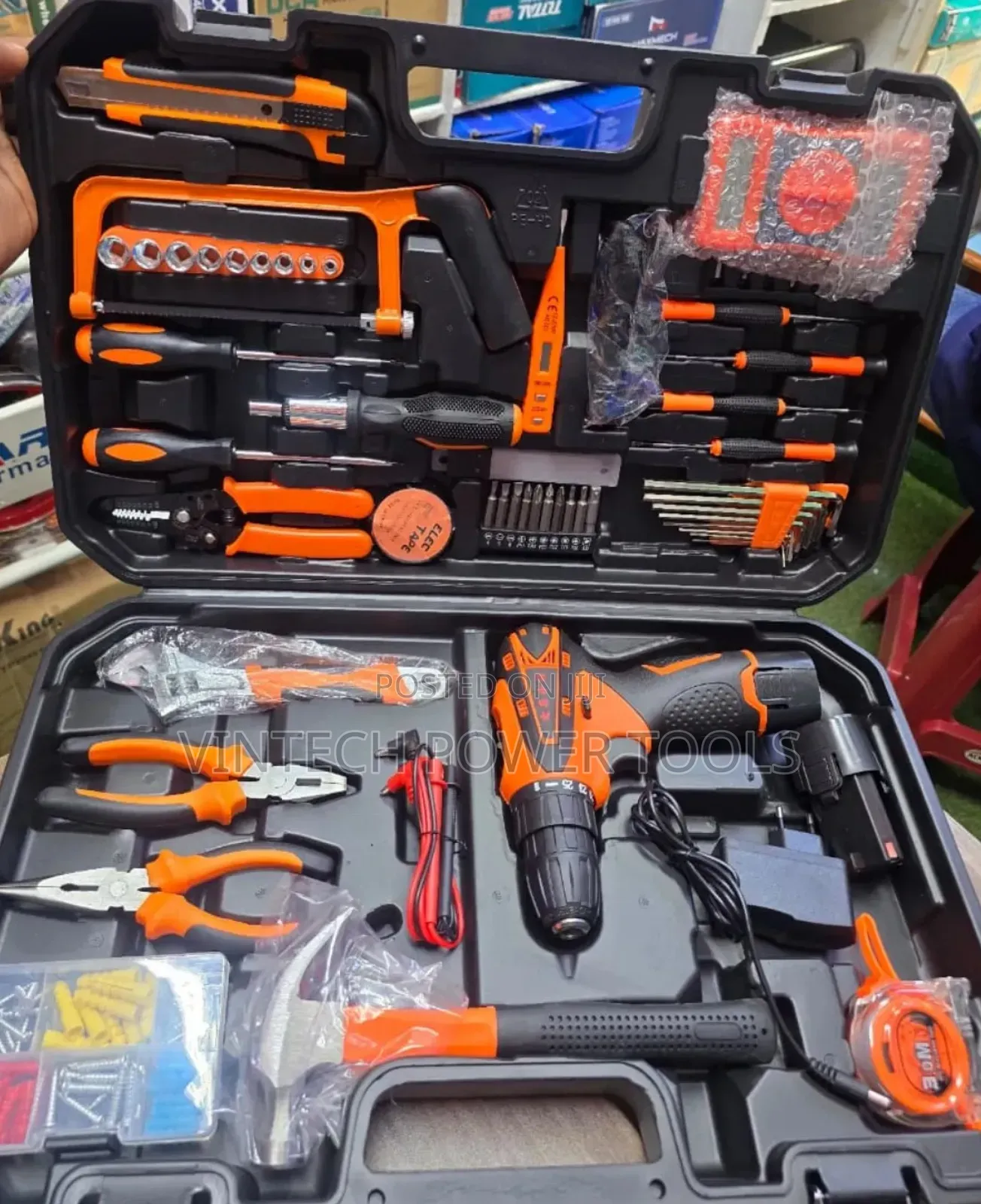 Drill Set With a Multimeter