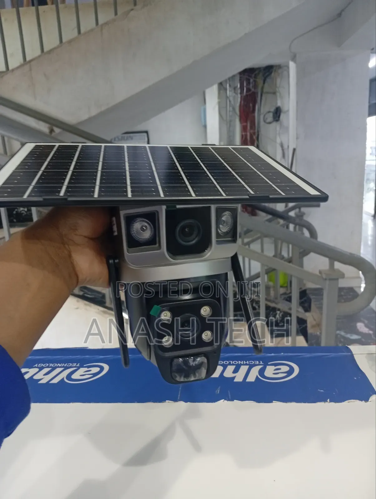 V380 Dual Lens Solar Camera Wifi 360 Degree Tilt 90 Degree Monitoring