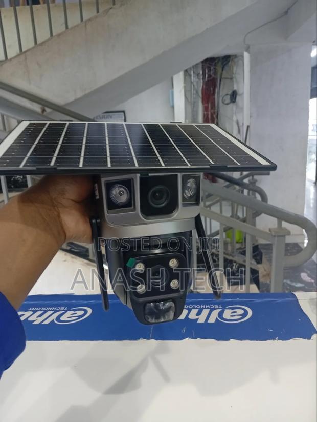 V380 Dual Lens Solar Camera Wifi 360 Degree Tilt 90 Degree Monitoring