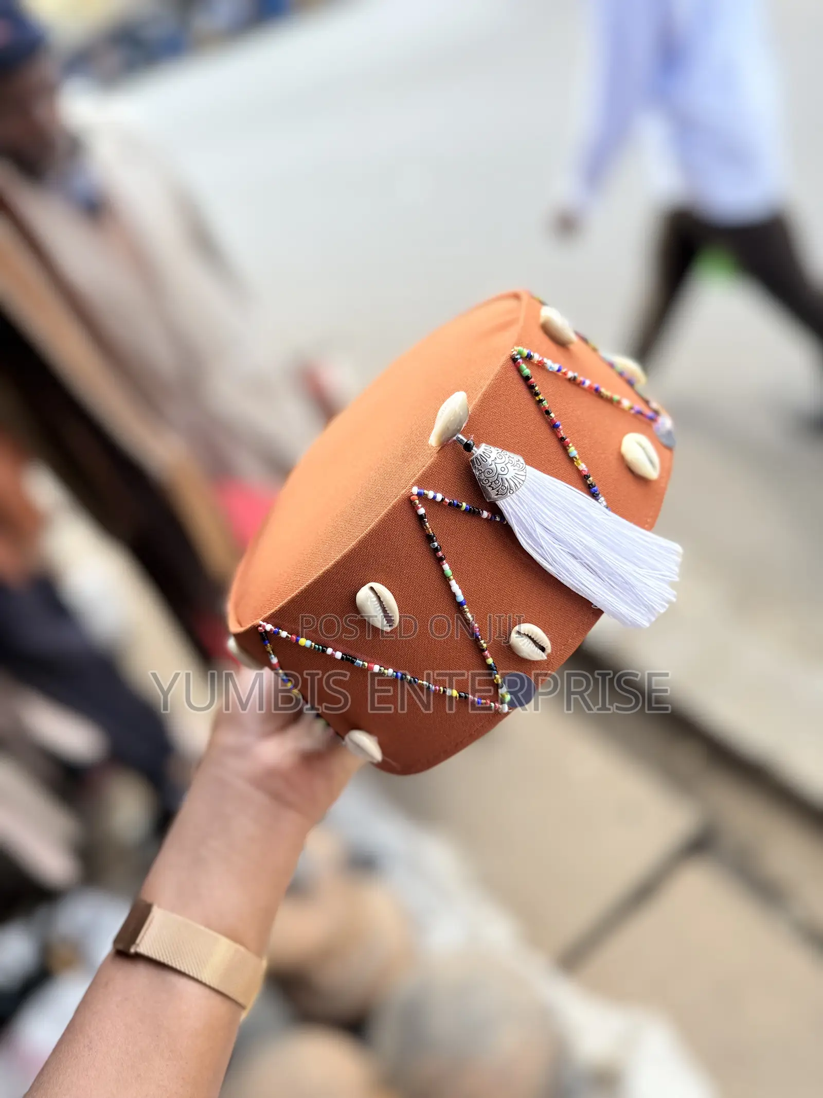Traditional Oga Hate at With Bead Work and Traditional Color