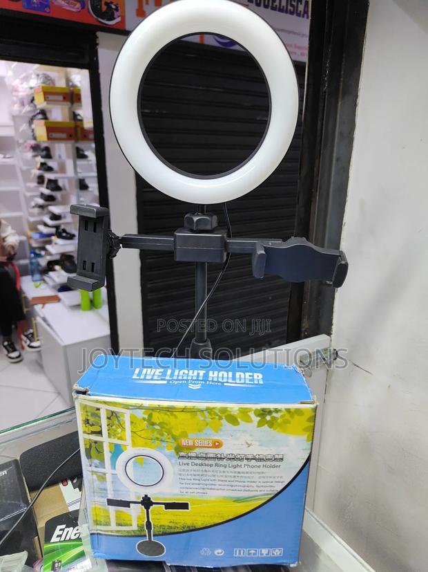 Live Laptop/Desktop Ring Light With Optional Dual Phone Holders - thumbnail 2