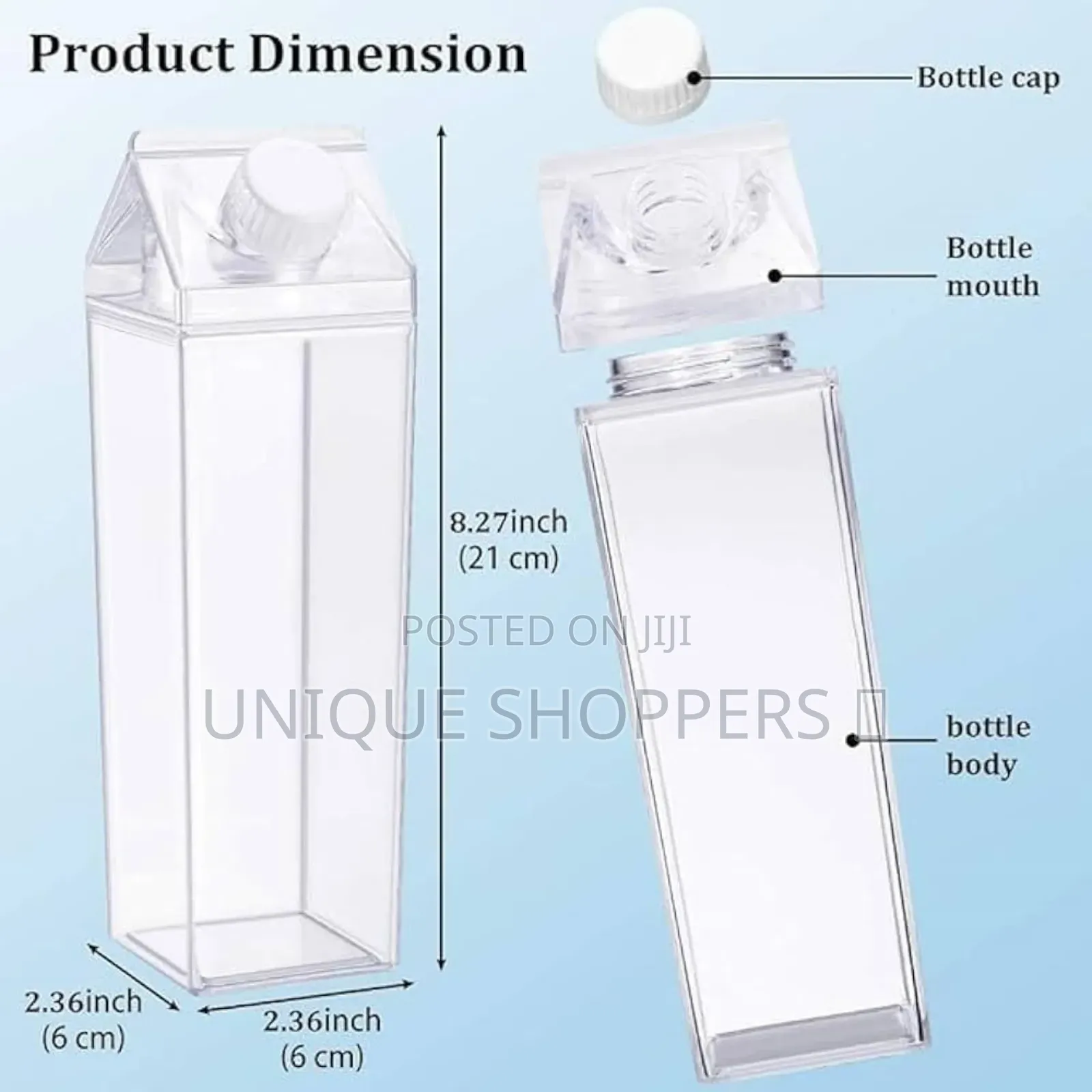 *1l Acrylic Fridge Bottle With Tight Duo Lid