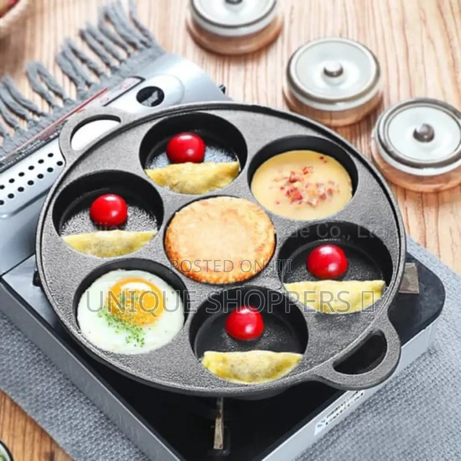 Die-Cast Non-Stick Induction Heavy Gauge 7pc Cupcake / 7 Slot Pancake