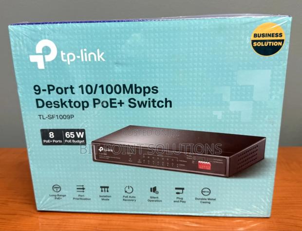 Tplink Tl-Sf1009p 9port 10/100mbps Desktop Switch With 8port Poe+ - main view