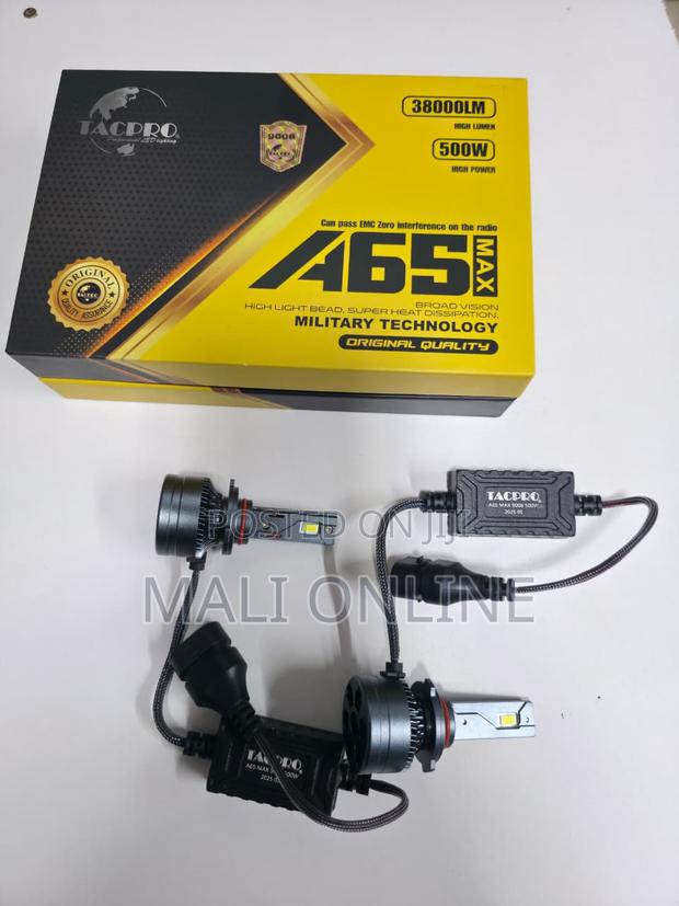 A65 Max 500w Led Car Headlight Bulbs 38000lm 6000k Xenon White Csp