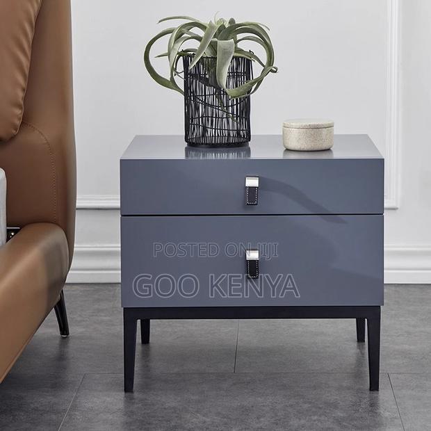 Home Bedside Cabinet; Modern MDF Nightstand With 2 Drawers