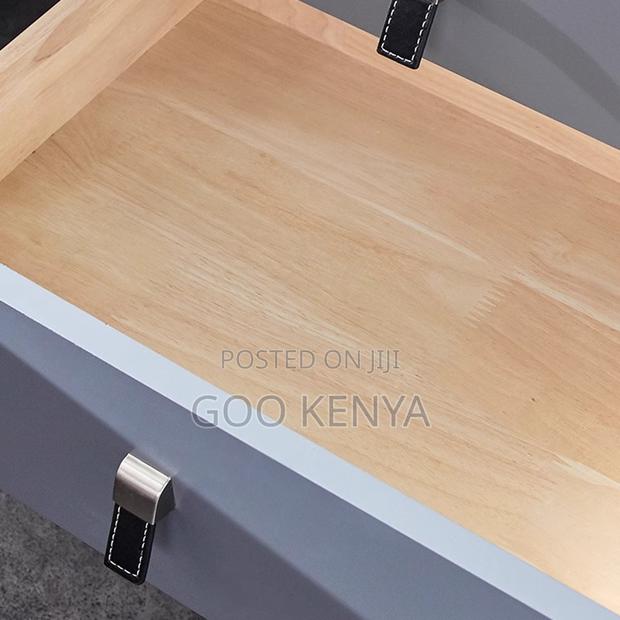 Home Bedside Cabinet; Modern MDF Nightstand With 2 Drawers - thumbnail 4