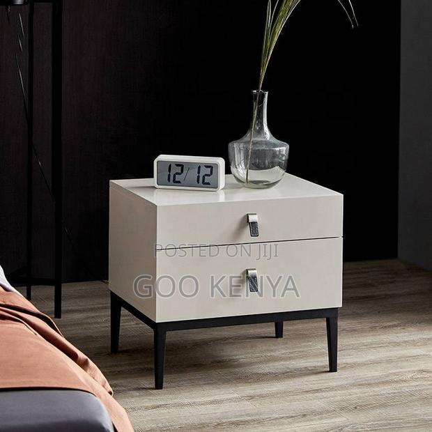 Home Bedside Cabinet; Modern MDF Nightstand With 2 Drawers - thumbnail 10