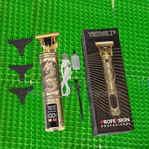 Vintage T9 Dragon Hair Clipper Trimmer With Led for Precision Cutting