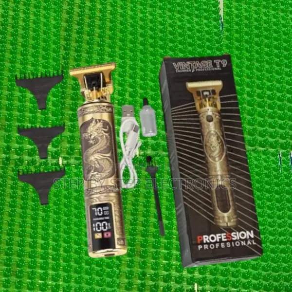 Vintage T9 Dragon Hair Clipper Trimmer With Led for Precision Cutting