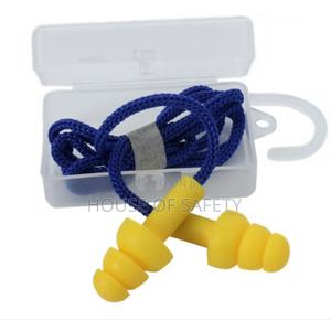 Blue Ear Muffs In Blue And Yellow - thumbnail 2