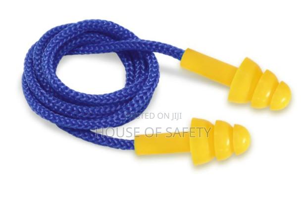 Blue Ear Muffs In Blue And Yellow - thumbnail 3