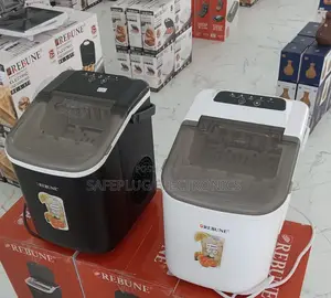 Rebune Ice Cube Maker Compact, Fast, and Efficient - (Black White)