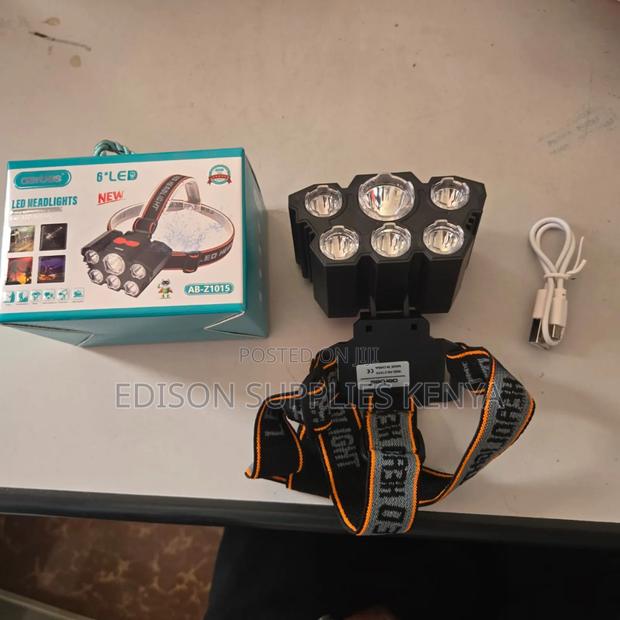 Headlamps 6 Led Headlight Usb Rechargeable Head Lamp Bright Head Torch - thumbnail 2