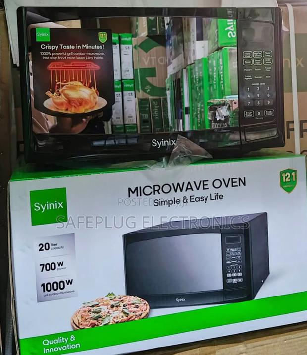 Syinix Digital Control Microwave Oven - 20l With Grill, 1000w