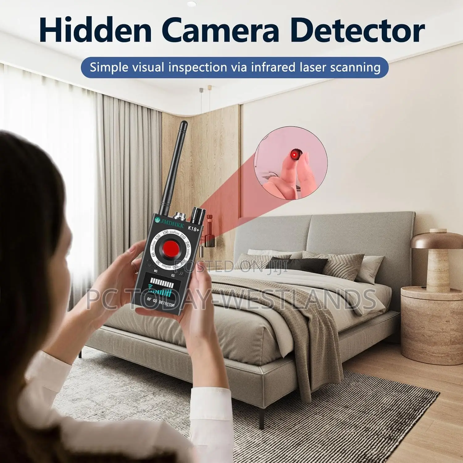 JMDHKK + Hidden Camera Detector, Spy Camera Finder, Bug Detector