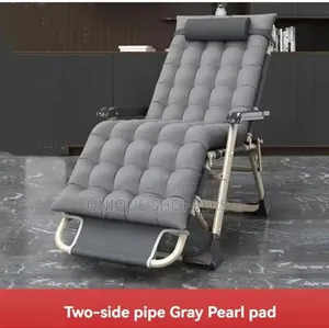 2 in 1 Foldable Chair/Bed With Cushion Colour Gray