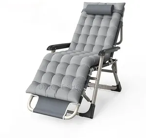 2 in 1 Foldable Chair/Bed With Cushion Colour Gray