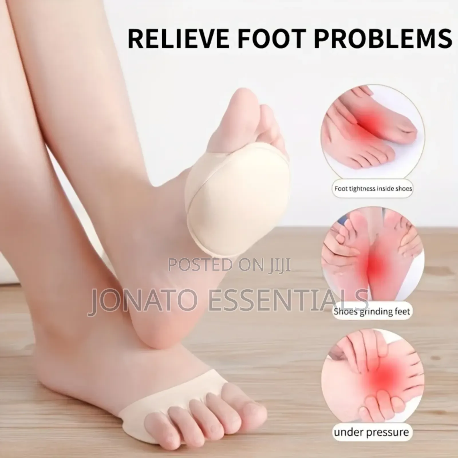 Pair Forefoot Cushion Pad, Socks