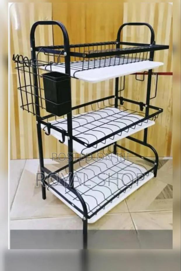 Carbon 3 Tier Dish Rack