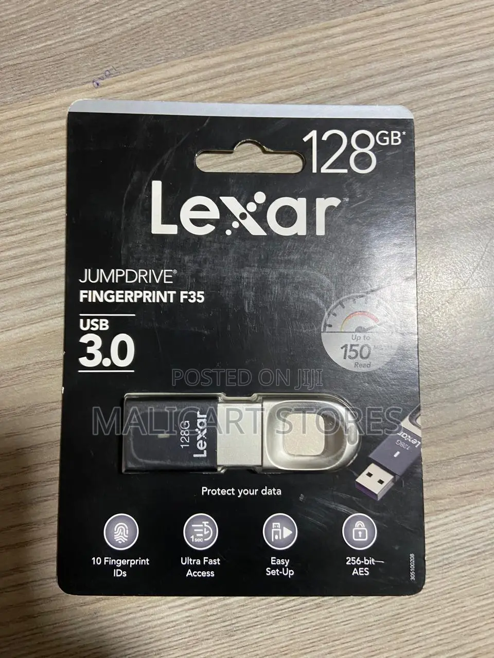 Lexar Fingerprint F35 128gb Usb 3.0 Flash Drive