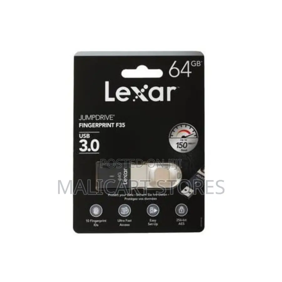 Lexar Jumpdrive Fingerprint F35 64gb Usb 3.0 Flash Drive