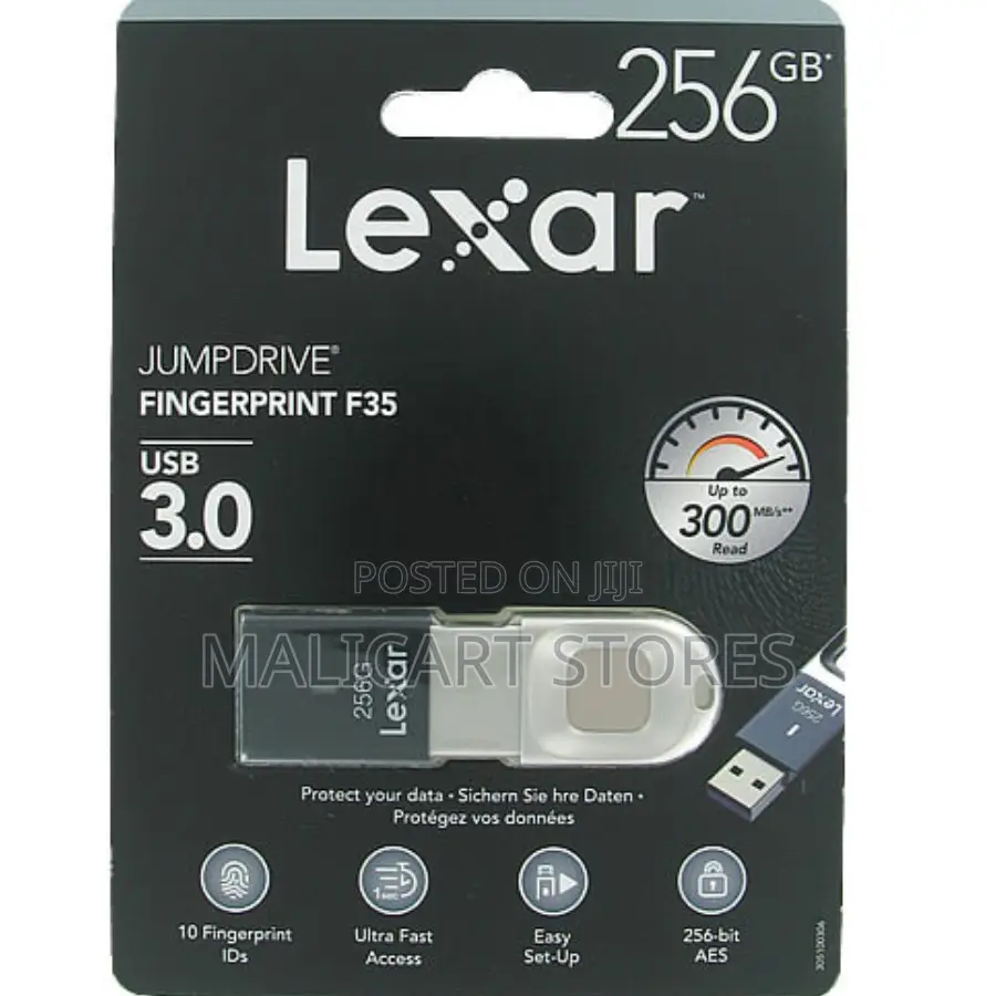 Lexar Jumpdrive Fingerprint F35 256gb Usb 3.0 Flash Drive