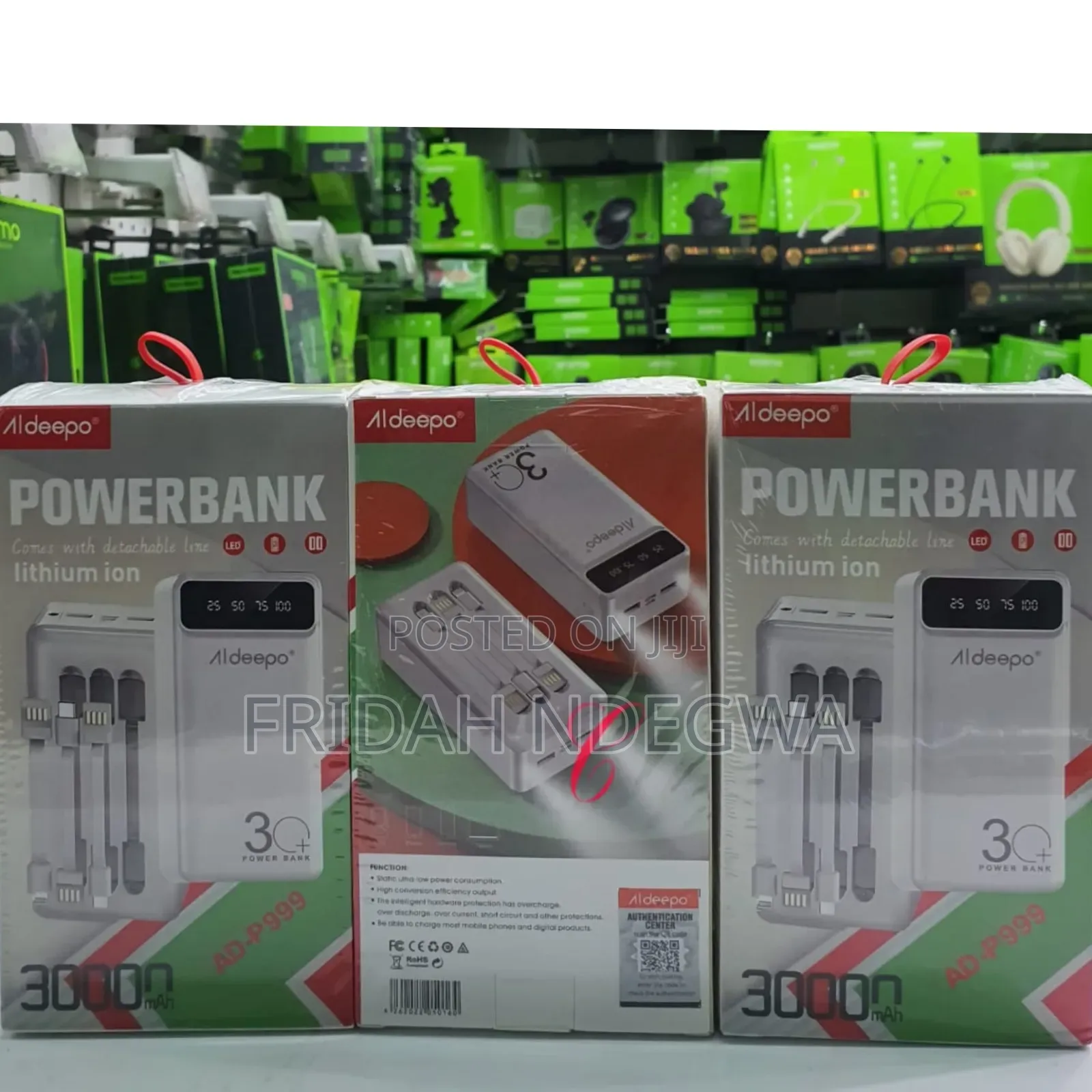 Aldeepo Ad-Pd999 30,000mah Power Banks With 3 Cables
