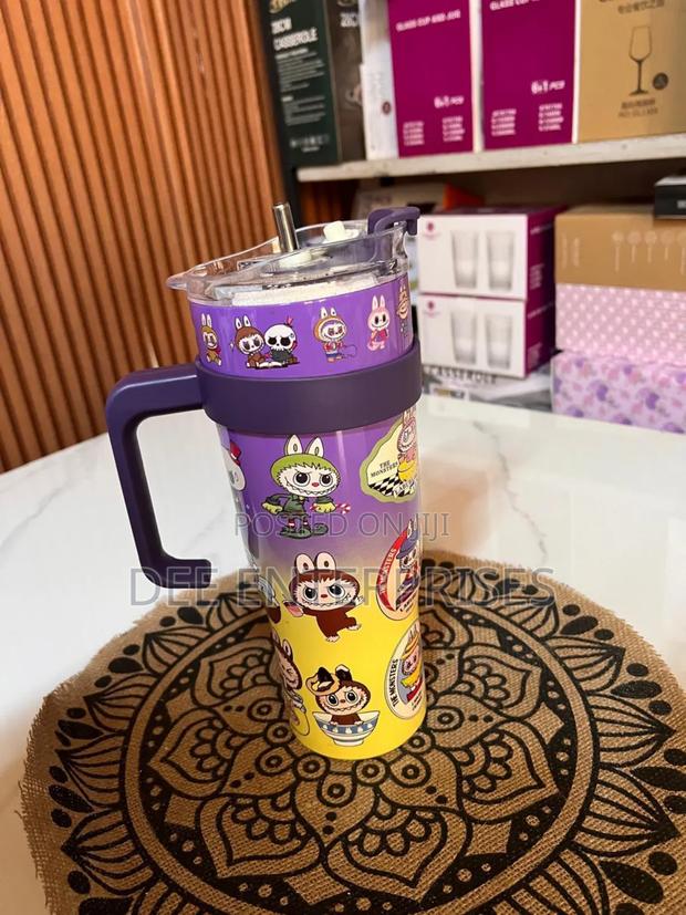 Labubu Stanley Mug With Steel Straw Straw Extension - thumbnail 2