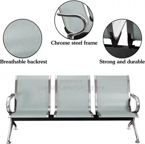 Durable 3-Link Office Waiting Bench – Non-Padded