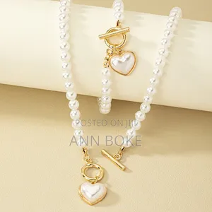 Pearl Jewellery Set High Quality Necklace and Bracelet