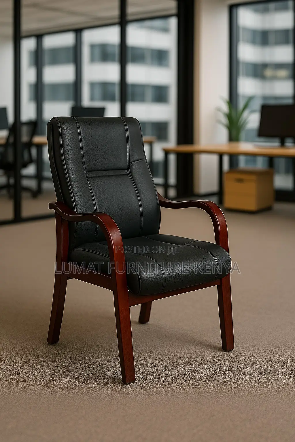 Wooden Mahogany Pulpit Seat – Office/Church/Reception
