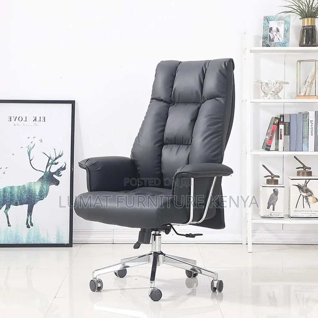 Director’S Reclining Leather Office Seat – Adjustable