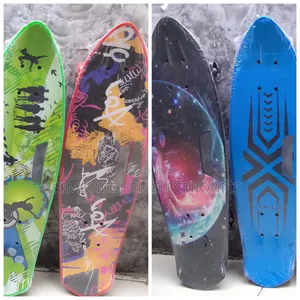 Graphic Fish Shape Skate Board 70cm Long