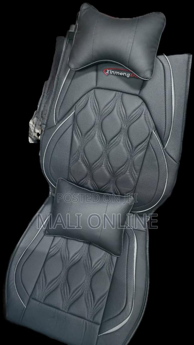 5-seater Luxury Car Seat Cover Set With Cushions Premium Pu Leather - main view