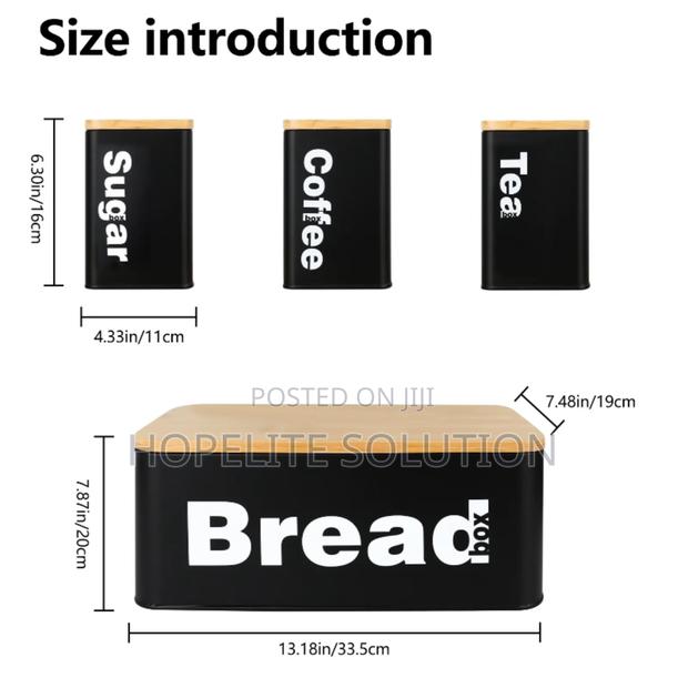 Bread Bin With Bamboo Lid - thumbnail 2