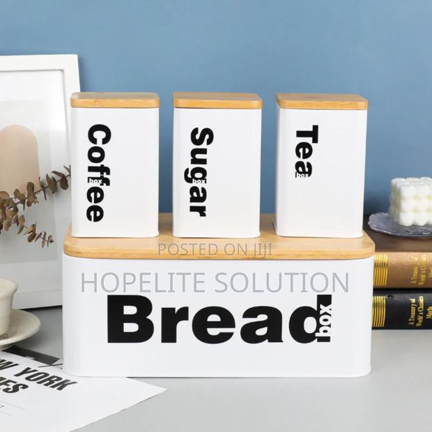 Bread Bin With Bamboo Lid - thumbnail 3
