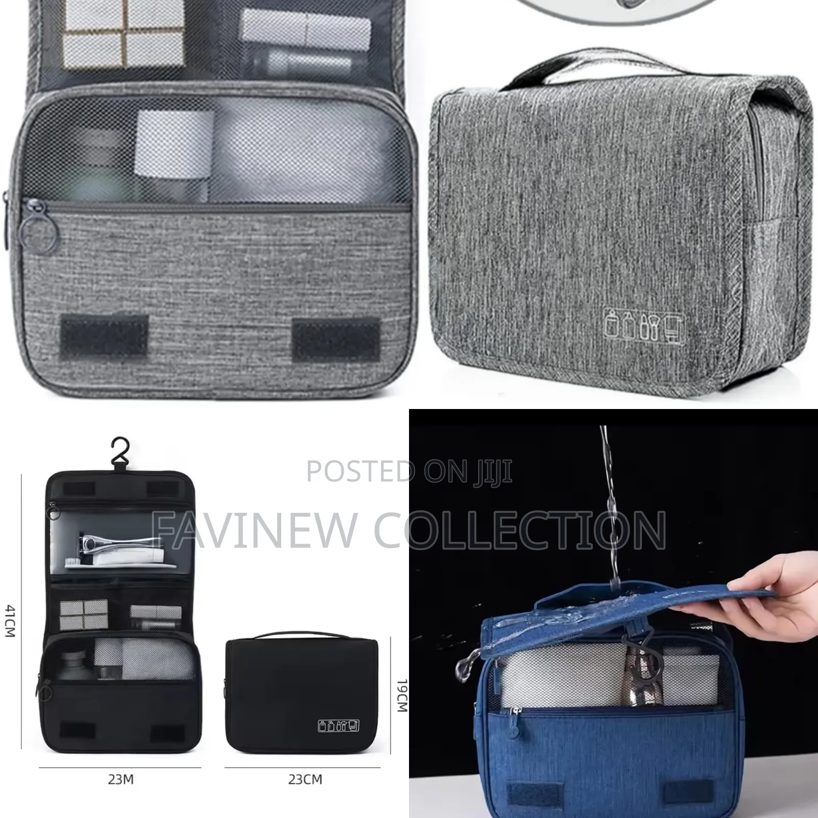 Portable Cosmetic Makeup Toiletry Bags With Hooks