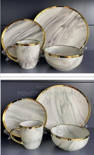 24 PCS Marble Dinner Set -With Gold Lining - thumbnail 2