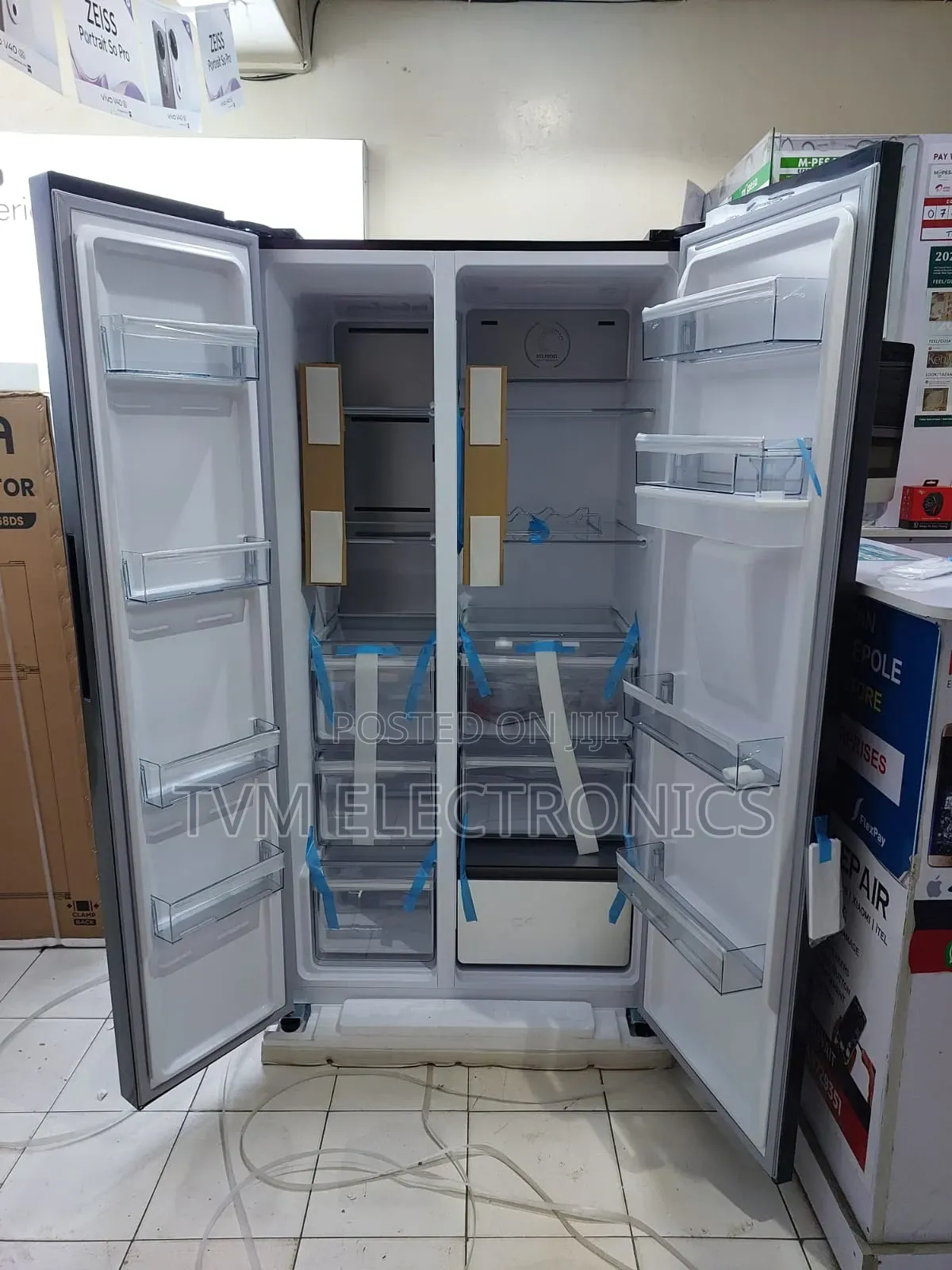 Mika Fridge, 595l, 2 Door Side by Side, No Frost, Inverter Compressor