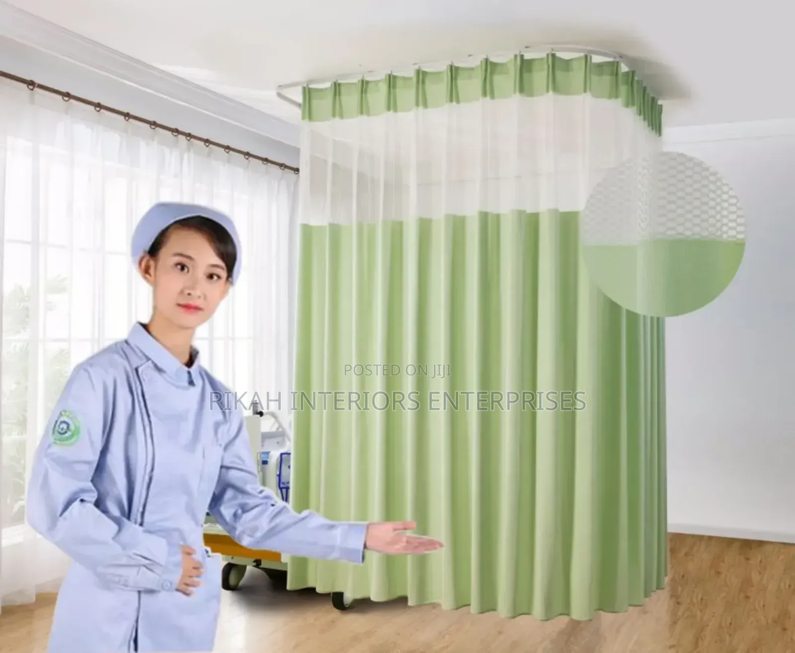 Green Hospital Curtains Curtains Environmental Friendly Approved