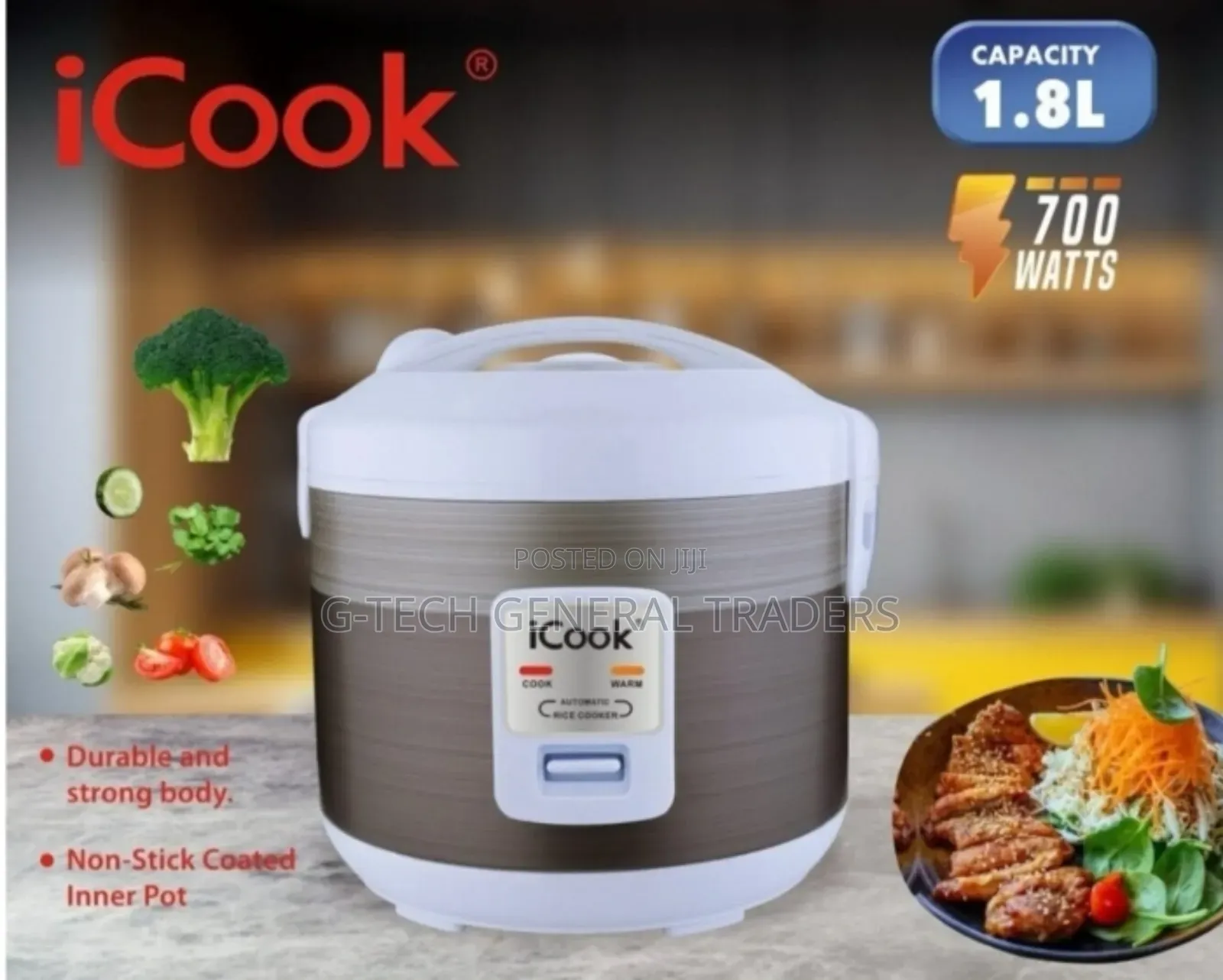 Icook 1.8l Multi-purpose Electric Rice Cooker Machine