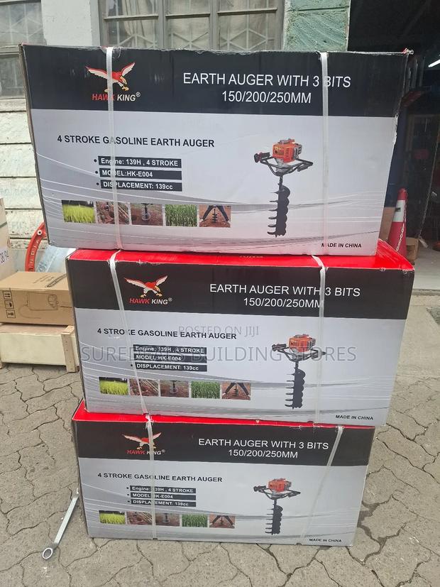 4-Stroke Earth Auger With 3 Bits. - thumbnail 2