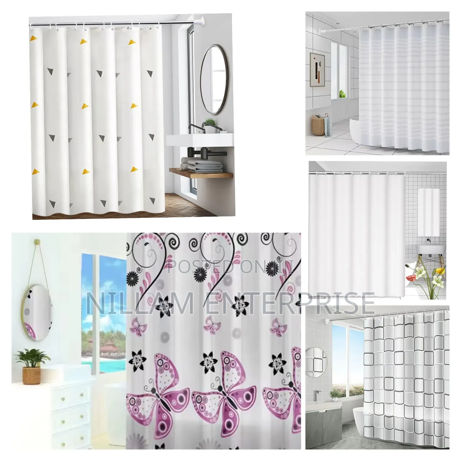 Waterproof Shower Curtains 180x200cm