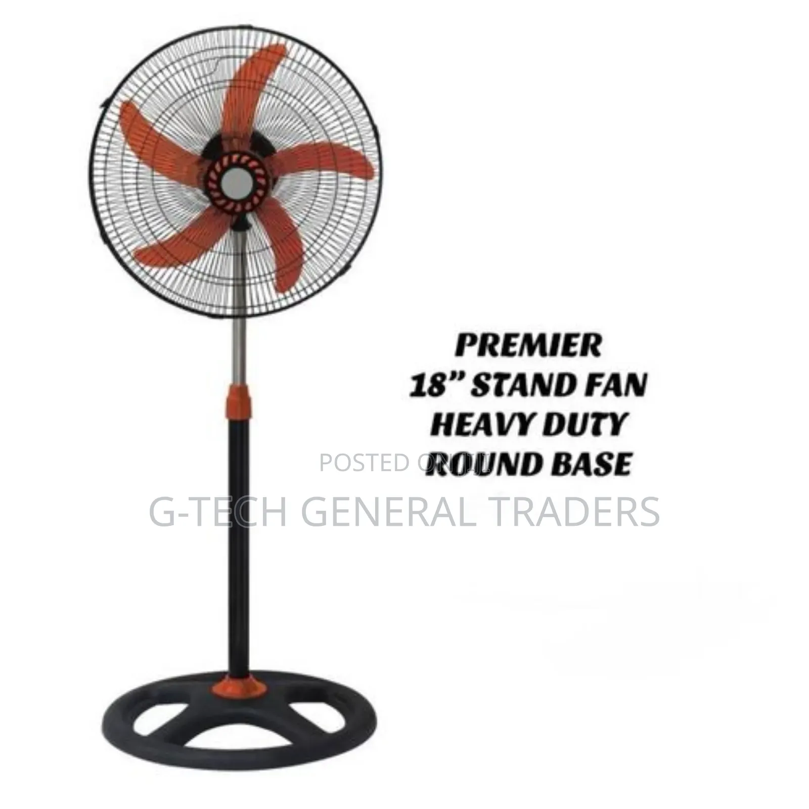 Premier 18inch 3 Speed Heavy Duty Standing Fan