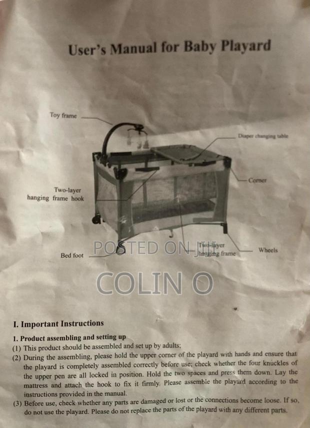 Baby Crib/Cot and Foldable Bath - main view