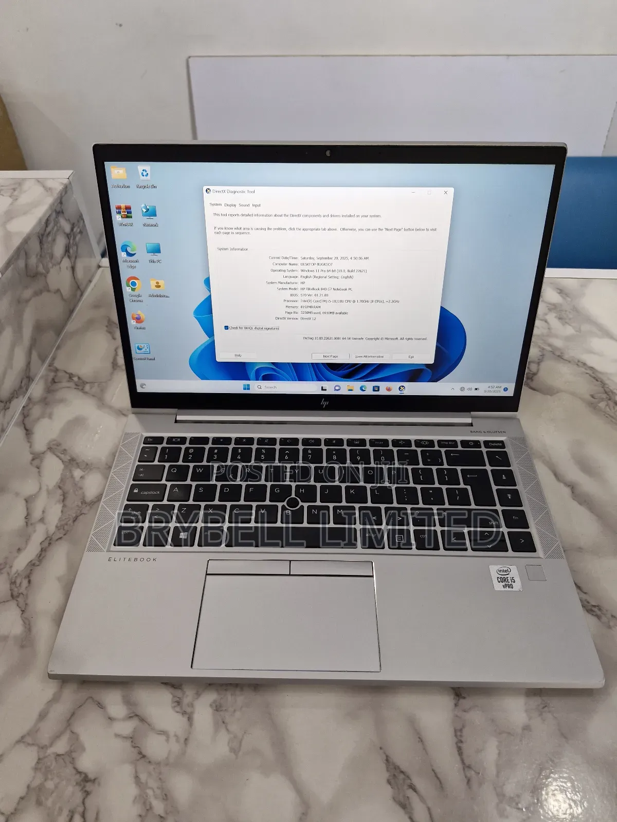 Laptop HP EliteBook 840 G7 8GB Intel Core I5 SSD 256GB