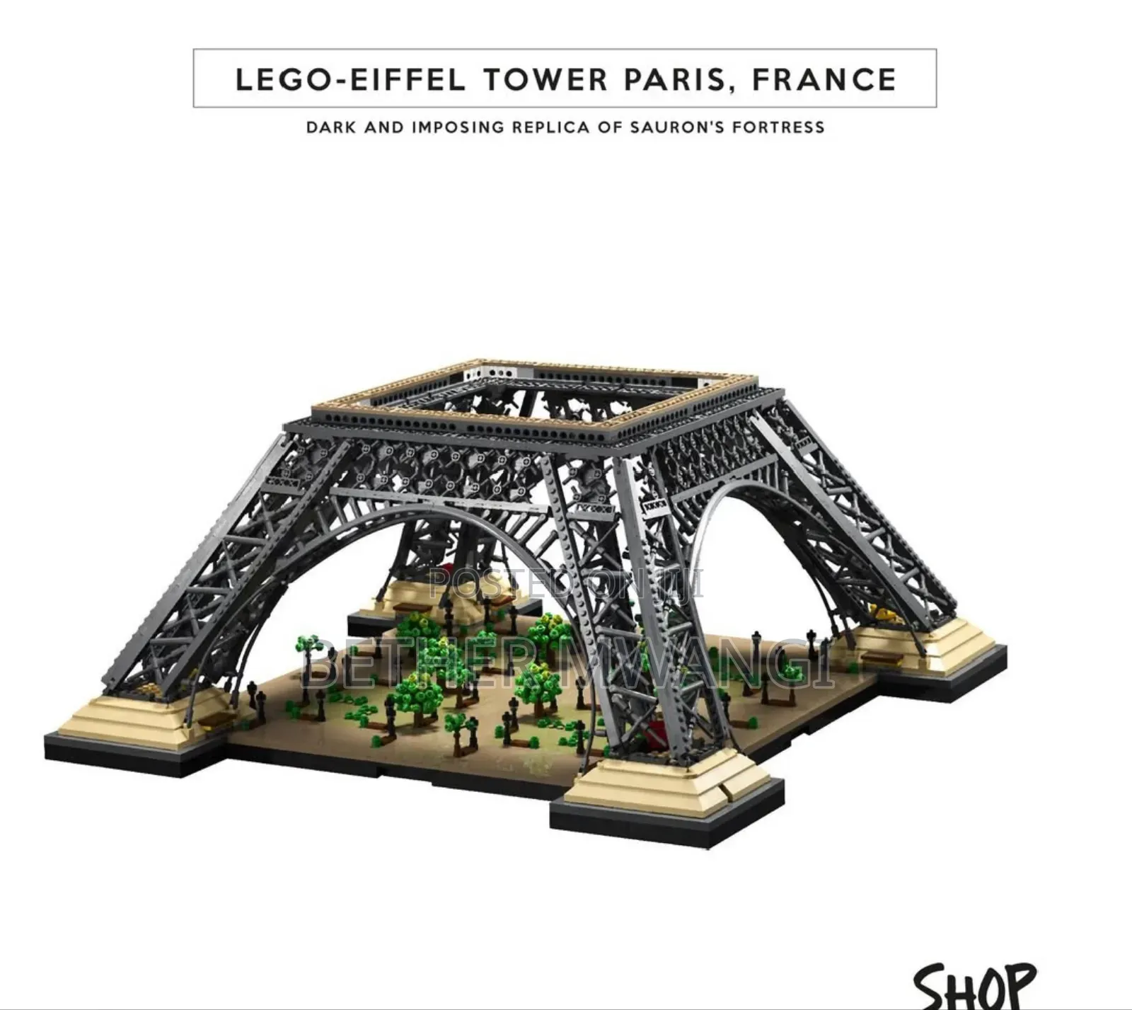 Lego - Eiffel Tower Paris, France in Kenya