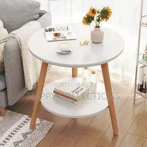*Nordic Style Round Double Layer Coffee Table*